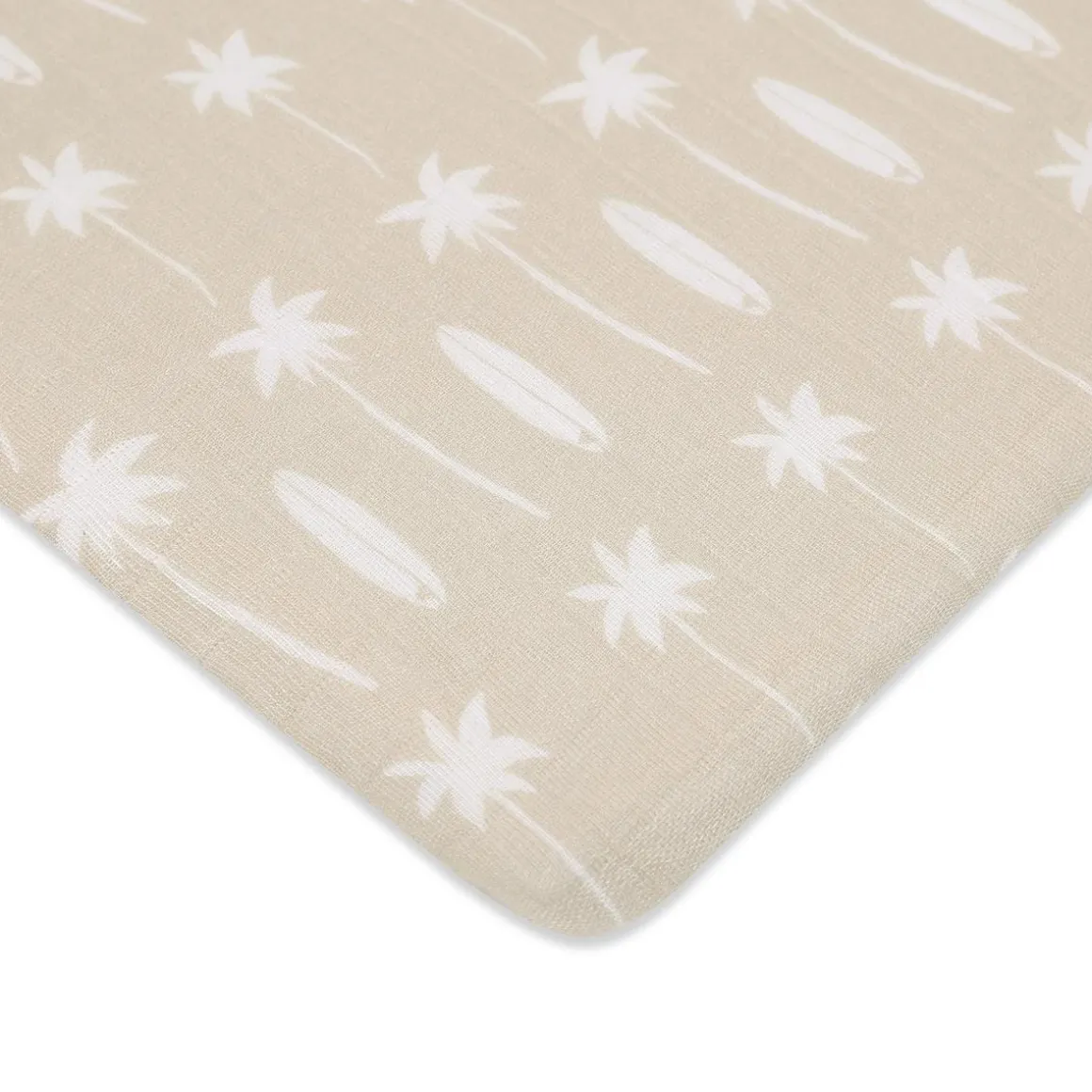 Babyletto All-Stages Bassinet Sheet in GOTS Certified Organic Muslin Cotton-Beach Bum