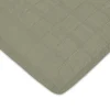 Babyletto All-Stages Bassinet Sheet in GOTS Certified Organic Muslin Cotton-Matcha