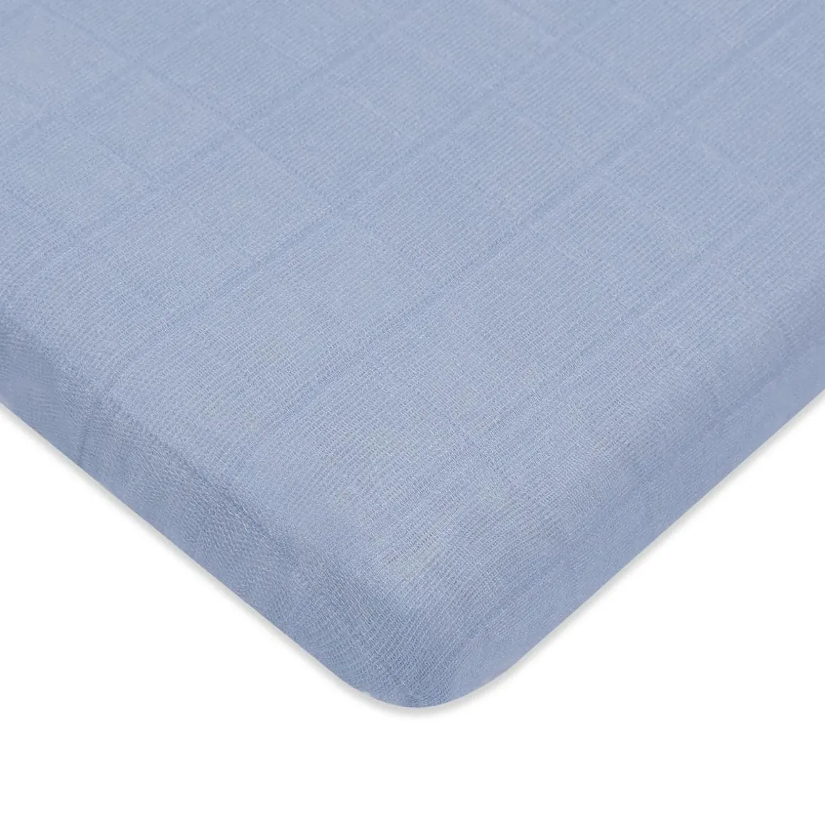 Babyletto All-Stages Midi Crib Sheet in GOTS Certified Organic Muslin Cotton - Dewdrop