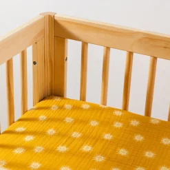 Babyletto All-Stages Midi Crib Sheet in GOTS Certified Organic Muslin Cotton - Golden Hour