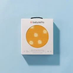 Babyletto All-Stages Midi Crib Sheet in GOTS Certified Organic Muslin Cotton - Golden Hour