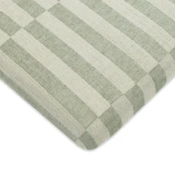 Babyletto All-Stages Midi Crib Sheet in GOTS Certified Organic Muslin Cotton - Moss Stripe
