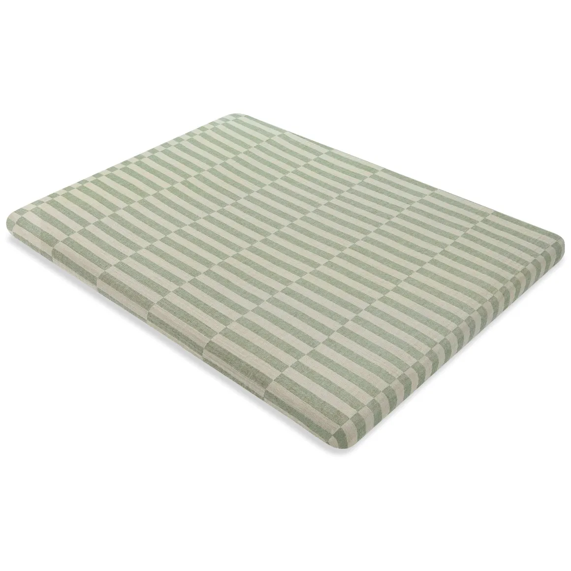 Babyletto All-Stages Midi Crib Sheet in GOTS Certified Organic Muslin Cotton - Moss Stripe