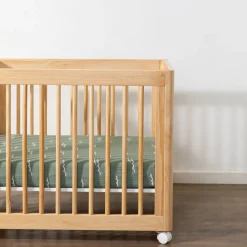 Babyletto All-Stages Midi Crib Sheet in GOTS Certified Organic Muslin Cotton - Ocean Waves