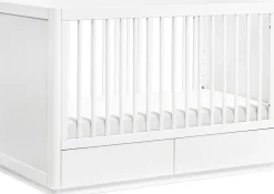 Babyletto Bento 3-in-1 Convertible Storage Crib w/ Toddler Bed Conversion Kit - White