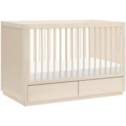 Babyletto Bento 3-in-1 Convertible Storage Crib w/Toddler Bed Conversion Kit - Washed Natural