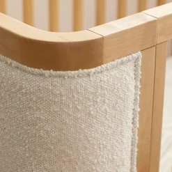 Babyletto Bondi Boucle 4-in-1 Convertible Crib w/ Toddler Bed Conversion Kit - Honey / Ivory Boucle
