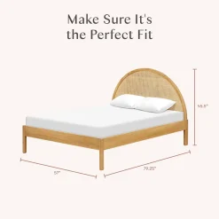Babyletto Bondi Cane Full Bed - Honey with Natural Cane