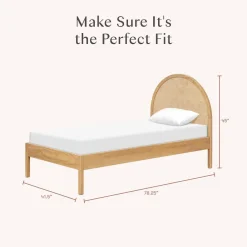 Babyletto Bondi Cane Twin Bed - Honey with Natural Cane