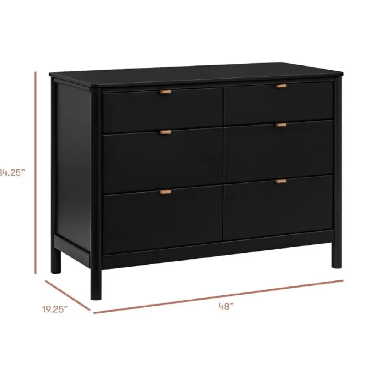 Babyletto Bondi 6-Drawer Assembled Dresser - Black