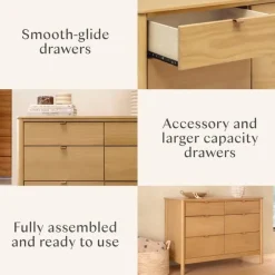 Babyletto Bondi 6-Drawer Assembled Dresser - Honey