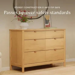 Babyletto Bondi 6-Drawer Assembled Dresser - Honey