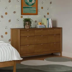 Babyletto Bondi 9-Drawer Assembled Dresser - Natural Walnut