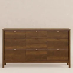 Babyletto Bondi 9-Drawer Assembled Dresser - Natural Walnut