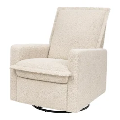 Babyletto Cali Flange Gliding Swivel Recliner - Almond Teddy Loop