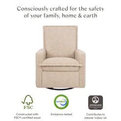 Babyletto Cali Flange Gliding Swivel Recliner - Chai Shearling
