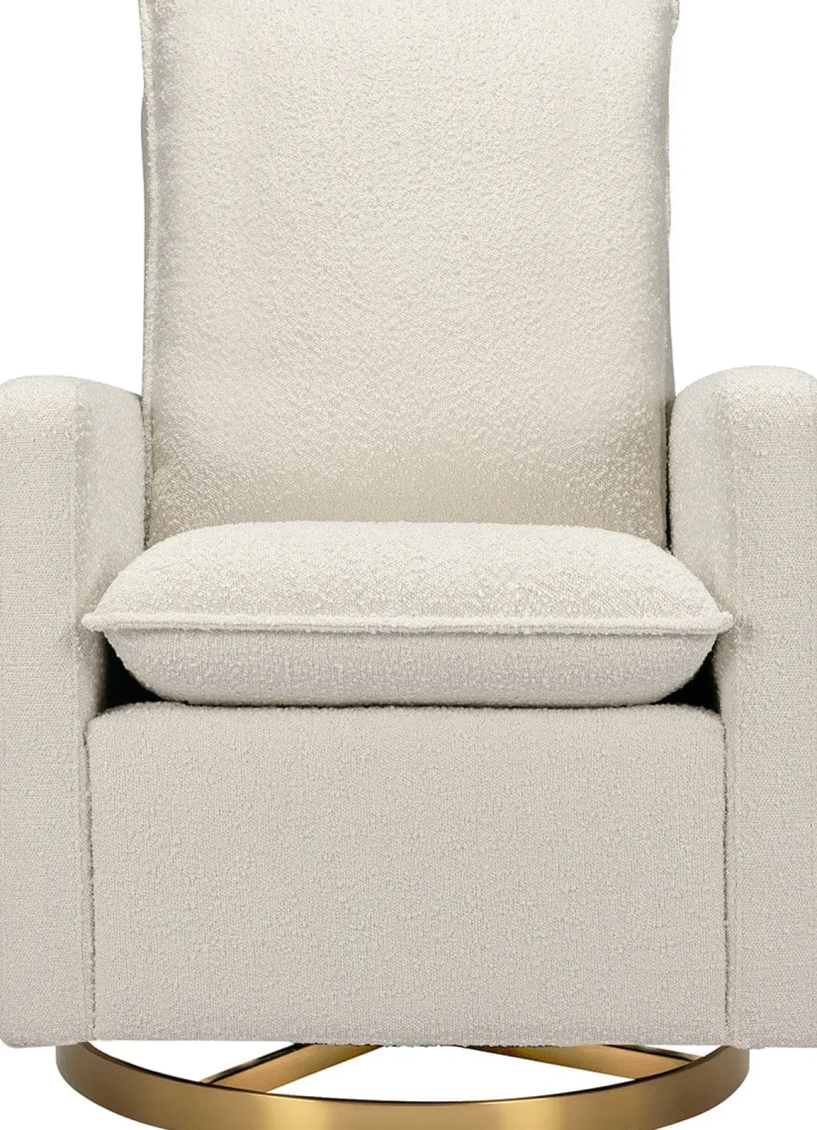 Babyletto Cali Pillowback Swivel Glider - Ivory Boucle w/ Gold Base