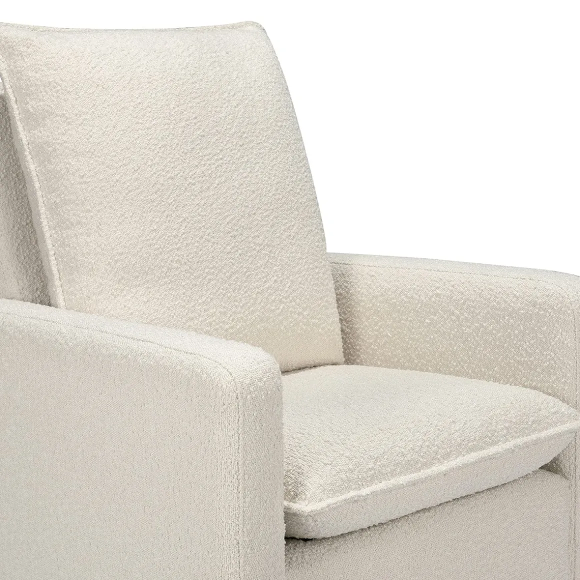 Babyletto Cali Pillowback Swivel Glider - Ivory Boucle w/ Gold Base