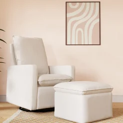 Babyletto Cali Pillowback Swivel Glider - Performance Cream Eco-Weave