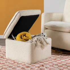 Babyletto Cali Storage Ottoman - Ivory Boucle