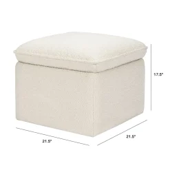 Babyletto Cali Storage Ottoman - Ivory Boucle
