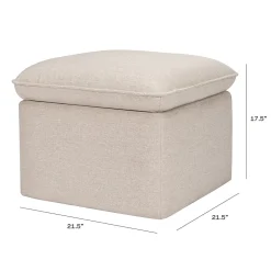 Babyletto Cali Storage Ottoman - Performance Beach Eco-Weave