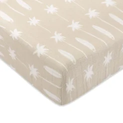 Babyletto Crib Sheet in GOTS Certified Organic Muslin Cotton-Beach Bum
