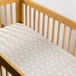 Babyletto Crib Sheet in GOTS Certified Organic Muslin Cotton-Beach Bum