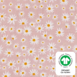 Babyletto Crib Sheet in GOTS Certified Organic Muslin Cotton-Daisy