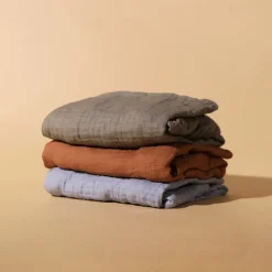 Babyletto Crib Sheet in GOTS Certified Organic Muslin Cotton-Dewdrop