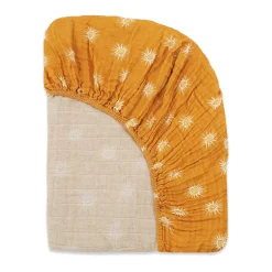 Babyletto Crib Sheet in GOTS Certified Organic Muslin Cotton-Golden Hour