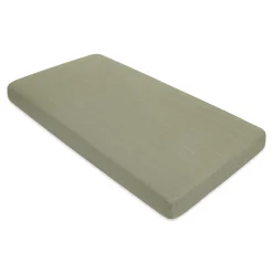 Babyletto Crib Sheet in GOTS Certified Organic Muslin Cotton-Matcha
