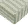 Babyletto Crib Sheet in GOTS Certified Organic Muslin Cotton-Moss Stripe