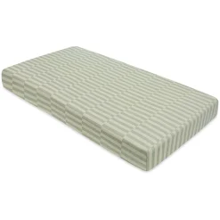 Babyletto Crib Sheet in GOTS Certified Organic Muslin Cotton-Moss Stripe