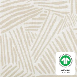 Babyletto Crib Sheet in GOTS Certified Organic Muslin Cotton-Oat Stripe