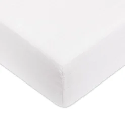 Babyletto Crib Sheet in GOTS Certified Organic Muslin Cotton-White