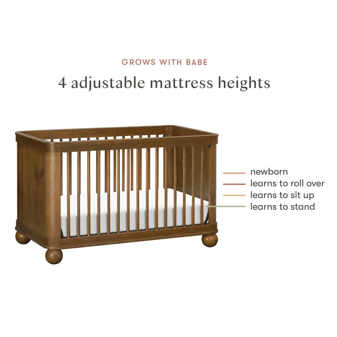Babyletto Crosby 3-in-1 Convertible Crib - Natural Walnut