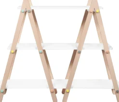 BabyLetto Dottie Bookcase In White and Washed Natural Finish