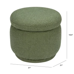 Babyletto Enoki Storage Ottoman - Olive Boucle