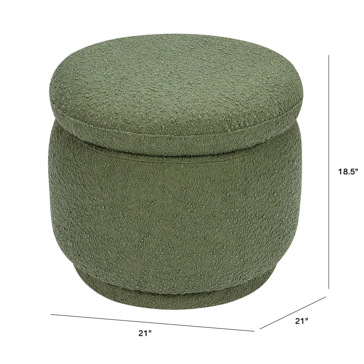 Babyletto Enoki Storage Ottoman - Olive Boucle