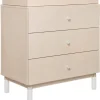 Babyletto Gelato 3-Drawer Changer Dresser, White Color Feet w/Removable Changing Tray In Washed Natural