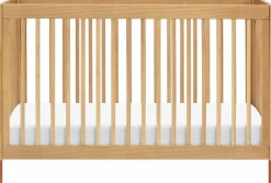 Babyletto Gelato 4-in-1 Convertible Crib w/Toddler Bed Conversion Kit - Honey w/Vegan Tan Leather Feet