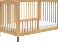 Babyletto Gelato 4-in-1 Convertible Crib w/Toddler Bed Conversion Kit - Honey w/Vegan Tan Leather Feet
