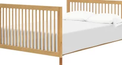 Babyletto Gelato 4-in-1 Convertible Crib w/Toddler Bed Conversion Kit - Honey w/Vegan Tan Leather Feet