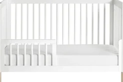 Babyletto Gelato 4-in-1 Convertible Crib w/Toddler Bed Conversion Kit - White w/ Washed Natural Feet