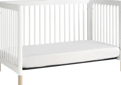 Babyletto Gelato 4-in-1 Convertible Crib w/Toddler Bed Conversion Kit - White w/ Washed Natural Feet