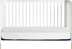 Babyletto Gelato 4-in-1 Convertible Crib w/Toddler Bed Conversion Kit - White w/ Washed Natural Feet
