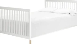 Babyletto Gelato 4-in-1 Convertible Crib w/Toddler Bed Conversion Kit - White w/ Washed Natural Feet