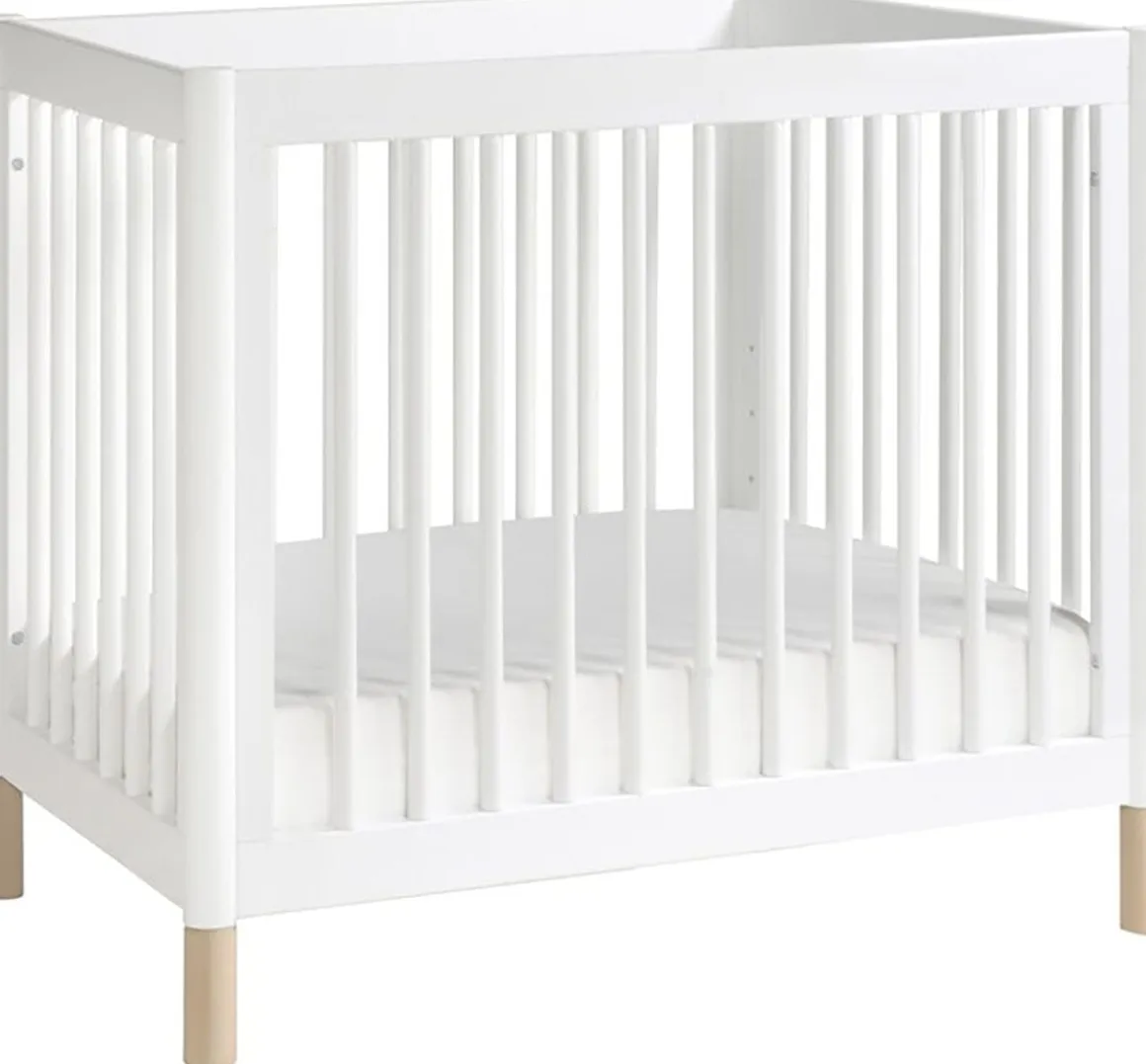 Babyletto Gelato 4-in-1 Convertible Mini Crib - Washed Natural/White