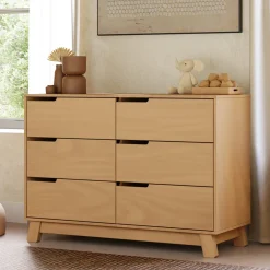 Babyletto Hudson 6-Drawer Assembled Double Dresser - Honey
